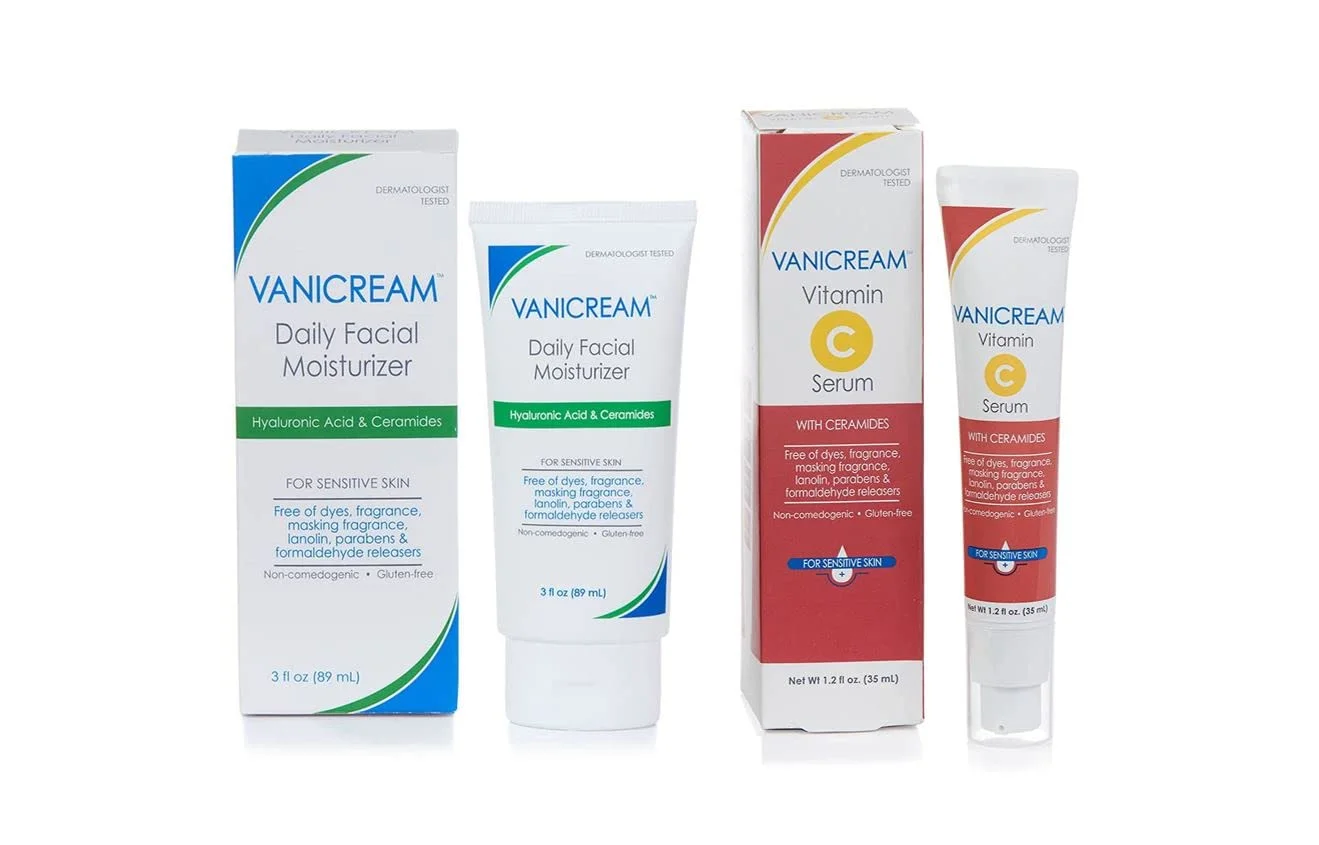 Vanicream Daily Facial Moisturizer - 3 fl oz Vitamin C Serum - 1.2 Fl Oz