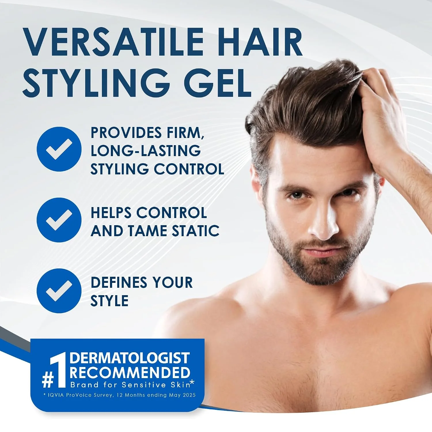 Alternative view of Vanicream Hair Gel, Styling Gel with Firm Hold & Non-Greasy Finish, 7 Oz