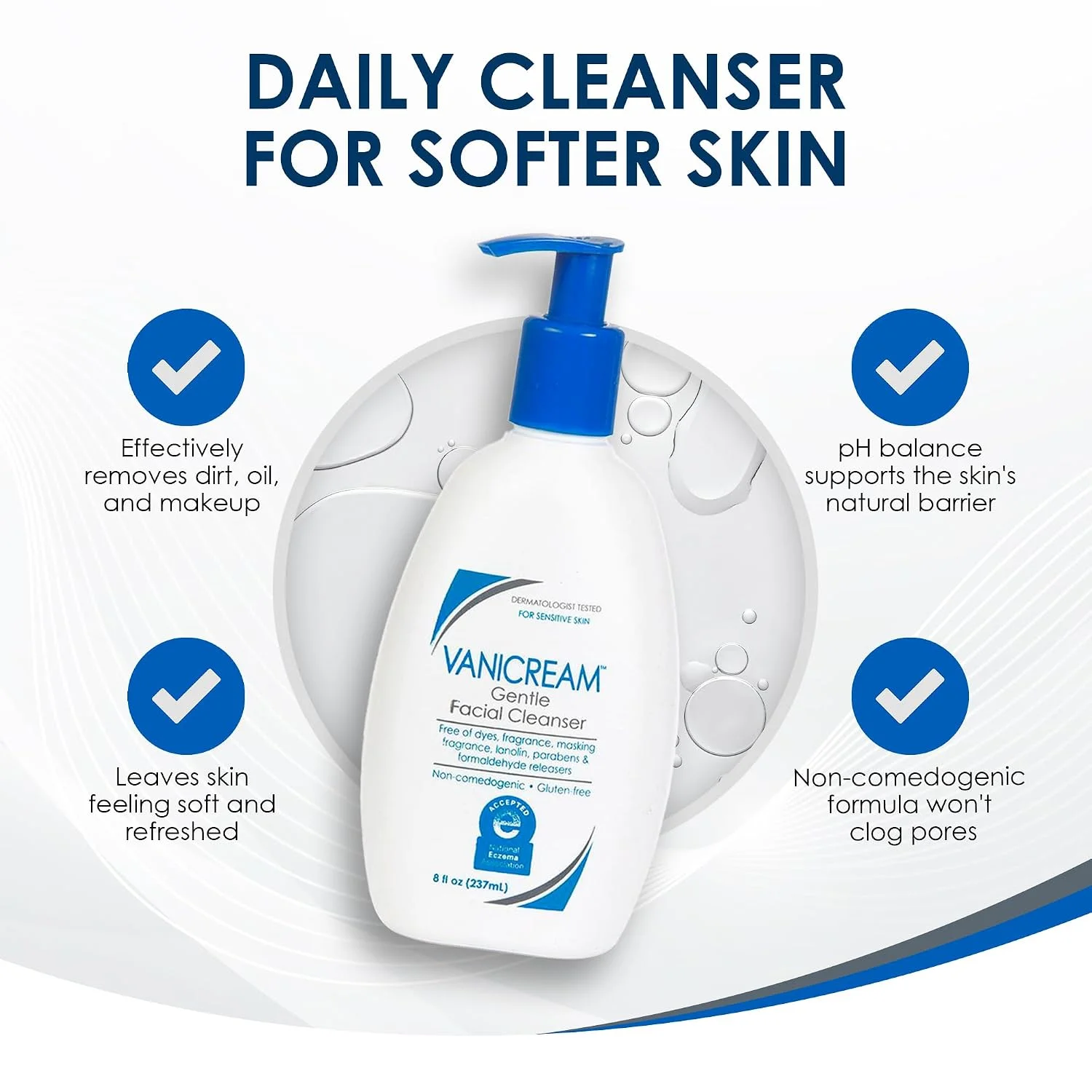Vanicream Skin Care Set for Sensitive Skin, Complete 4-Step Daily Routine, Includes Gentle Facial Cleanser, Brightening Vitamin C Face Serum, Hydrating Face Moisturizer & Enhanced Body Lotion - Image 4