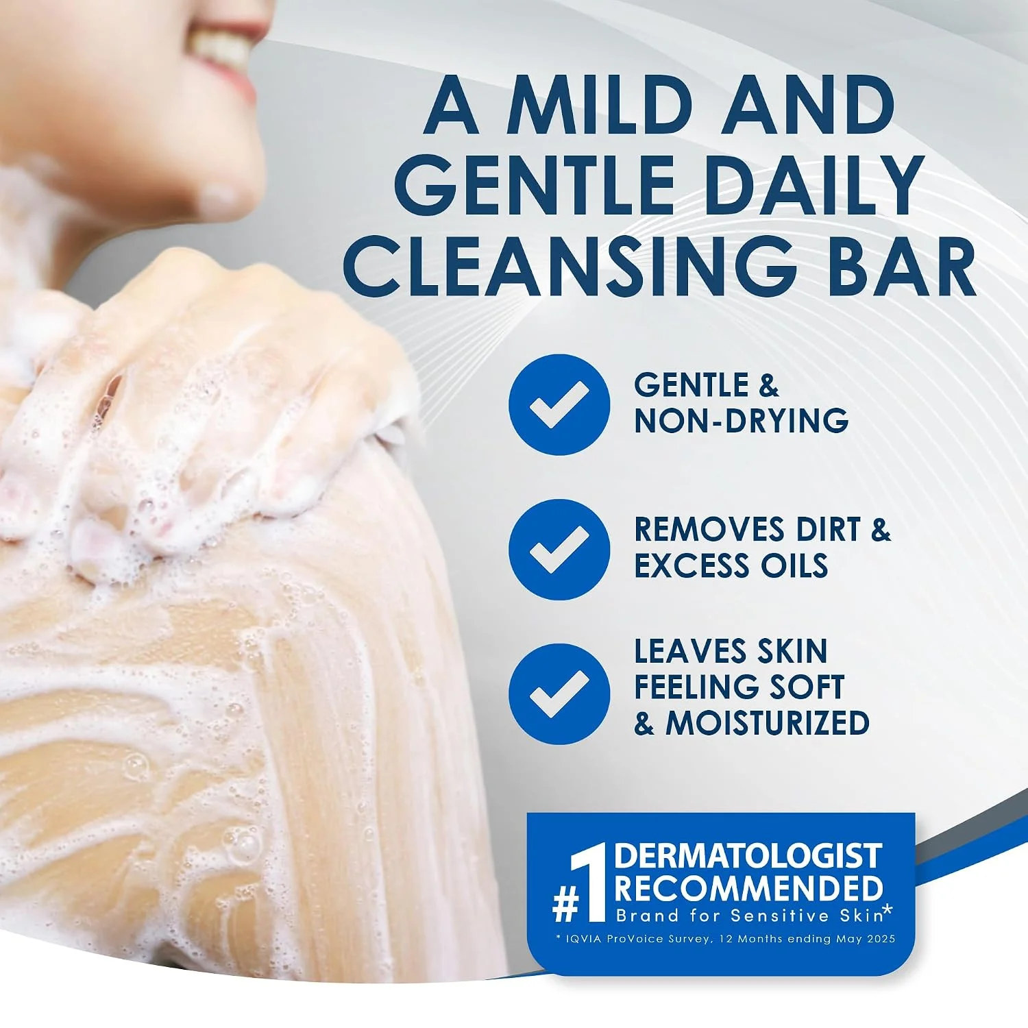 Alternative view of Vanicream Cleansing Bar, Gentle Body & Facial Cleanser, 3.9 Oz, Pack of 12