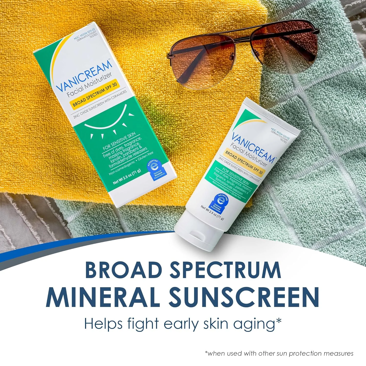 Vanicream Facial Moisturizer SPF 30 Zinc Oxide Mineral Sunscreen, 2.5 Fl Oz - Image 3