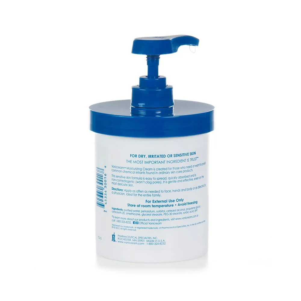 Alternative view of Vanicream Moisturizing Skin Cream with Pump Dispenser - 16 fl oz (1 lb) - Moisturizer Formulated Without Common Irritants for Those with Sensitive Skin (Pack of 12)