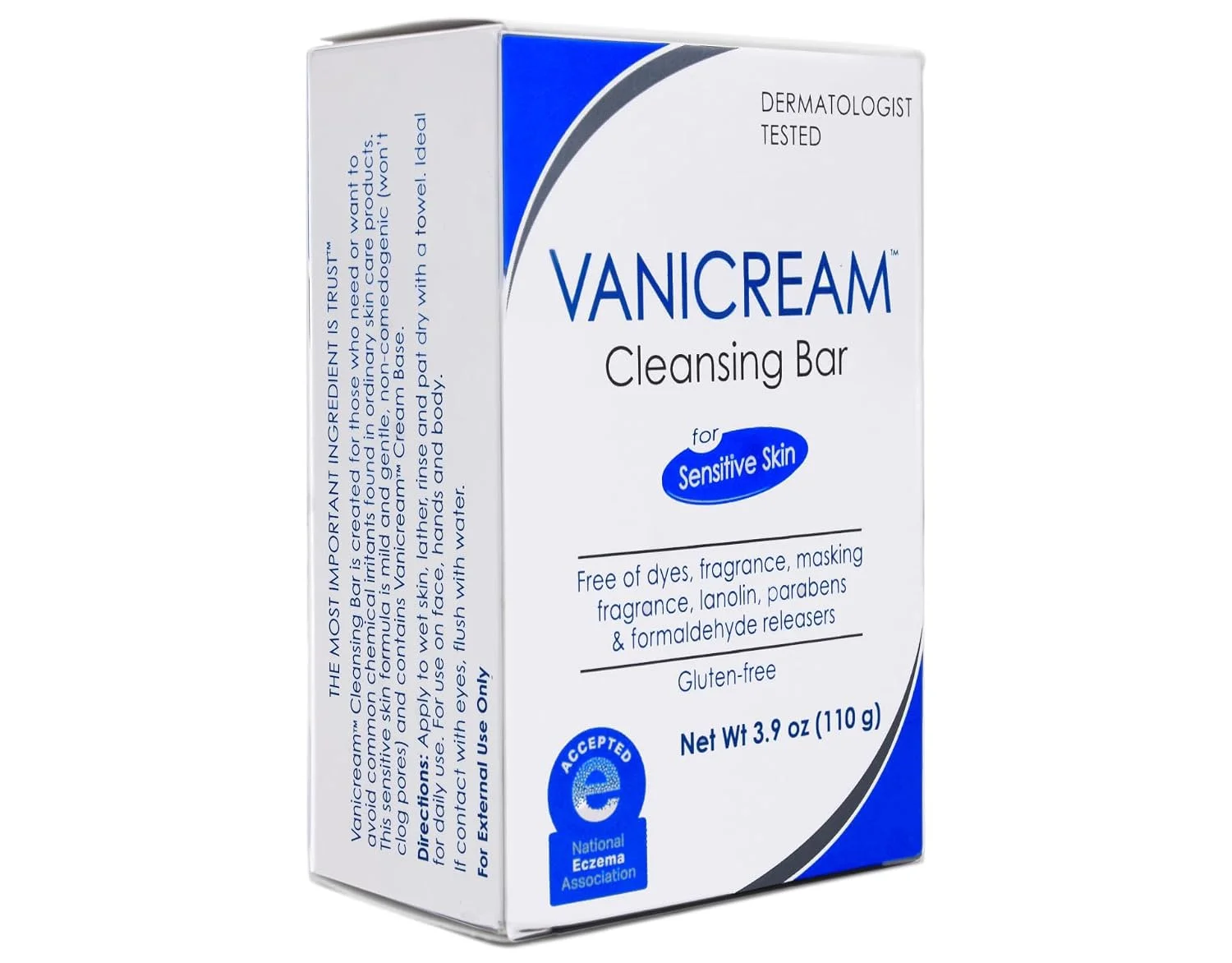 Vanicream Sensitive Skin Care Set, Enhanced Moisturizer with Hyaluronic Acid and Ceramides 12 fl oz plus Cleansing Bar 3.9 oz, Dermatologist Tested Gentle Skin Care Bundle - Image 6