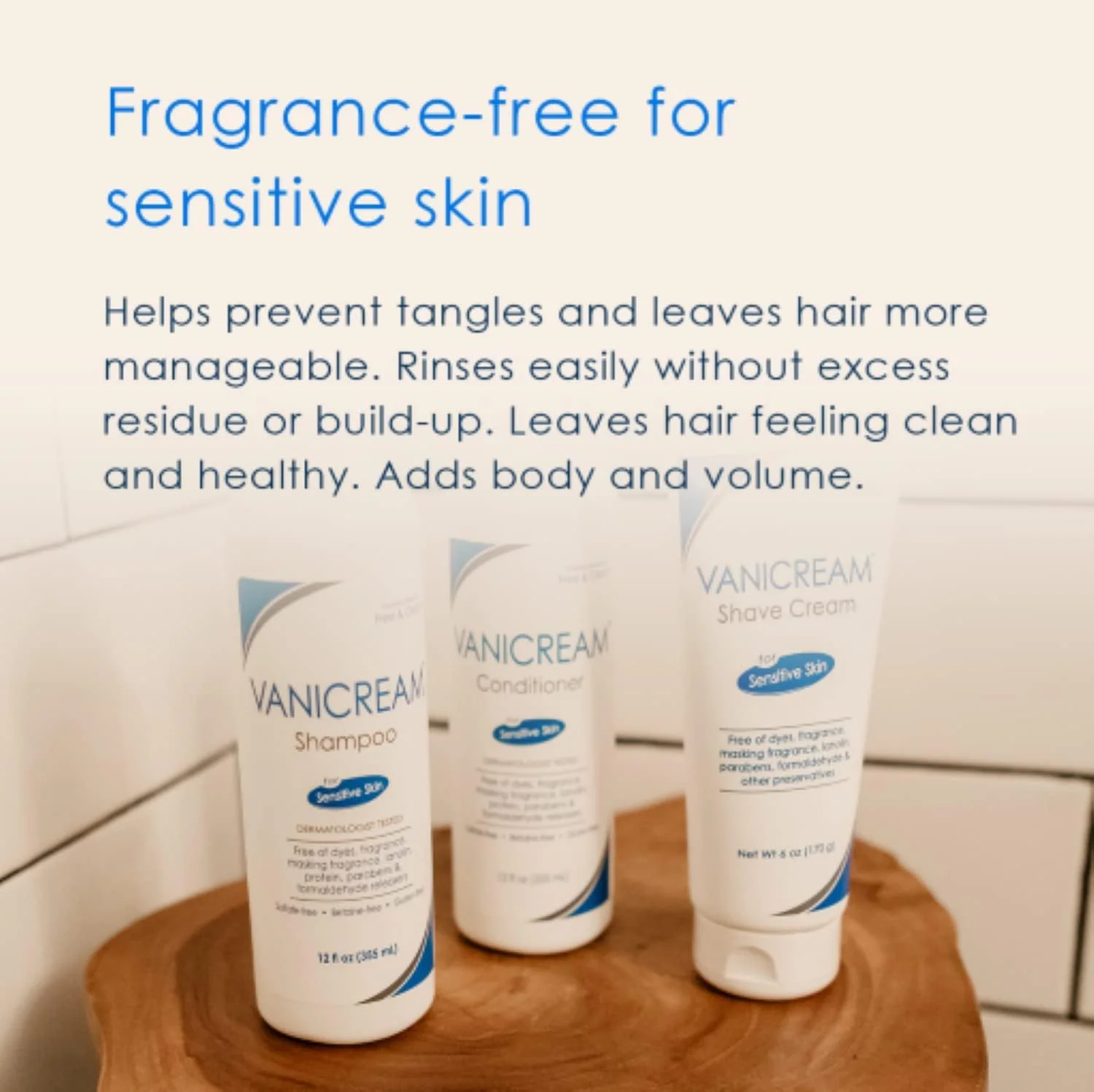Vanicream Hair Shampoo (12 Oz), Conditioner (12 Oz) & Hair Styling Gel (7 Oz) - Image 3