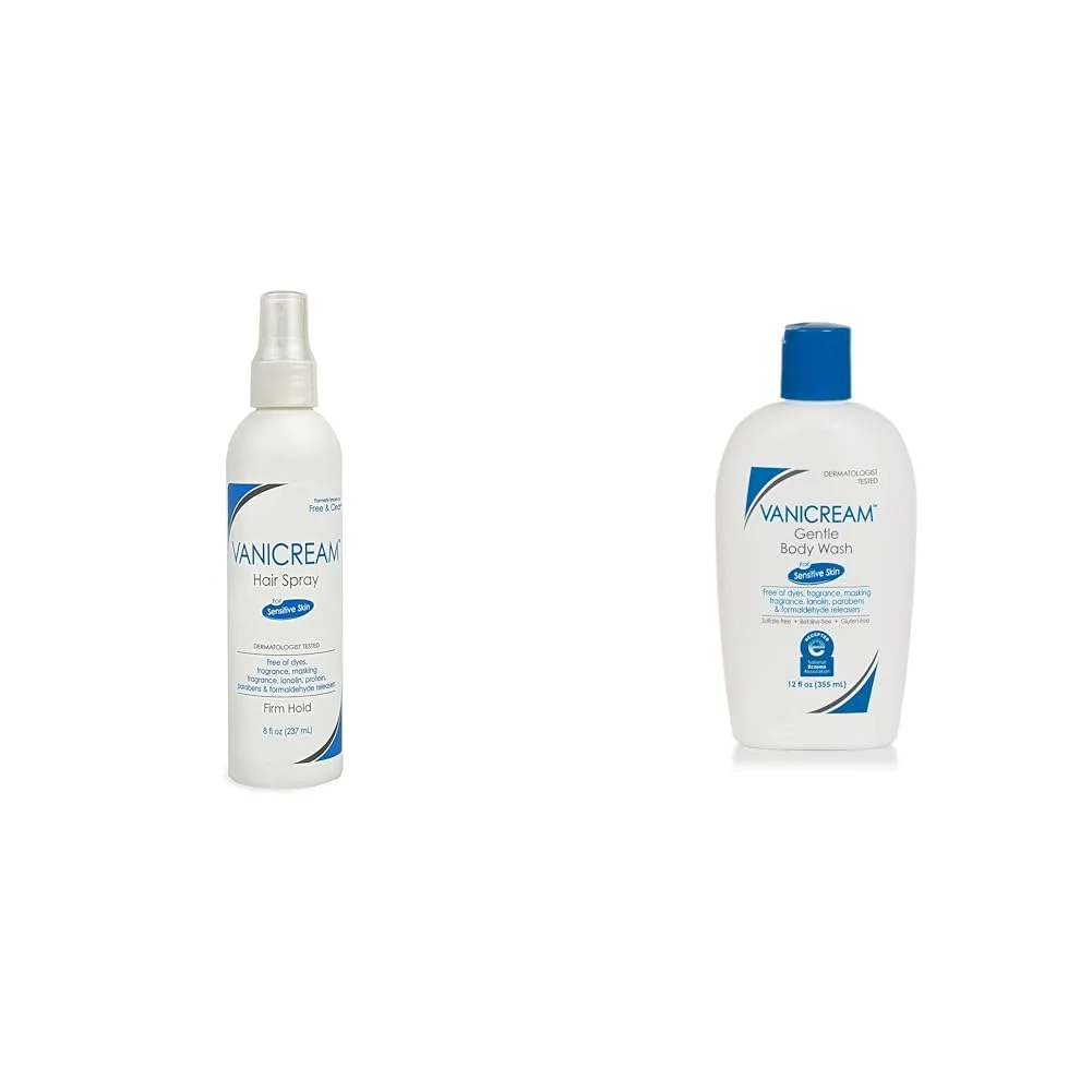 Vanicream Firm Hold Hairspray, Fragrance and Gluten Free, For Sensitive Skin & Gentle Body Wash - Formulated Without Common Irritants for Those with Sensitive Skin