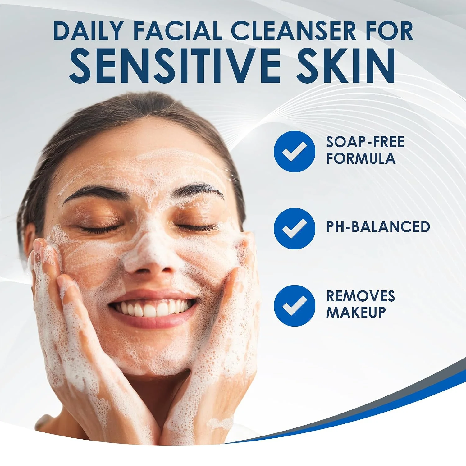 Alternative view of Vanicream Gentle Facial Cleaner, pH-Balanced Face Wash, 8 Fl Oz