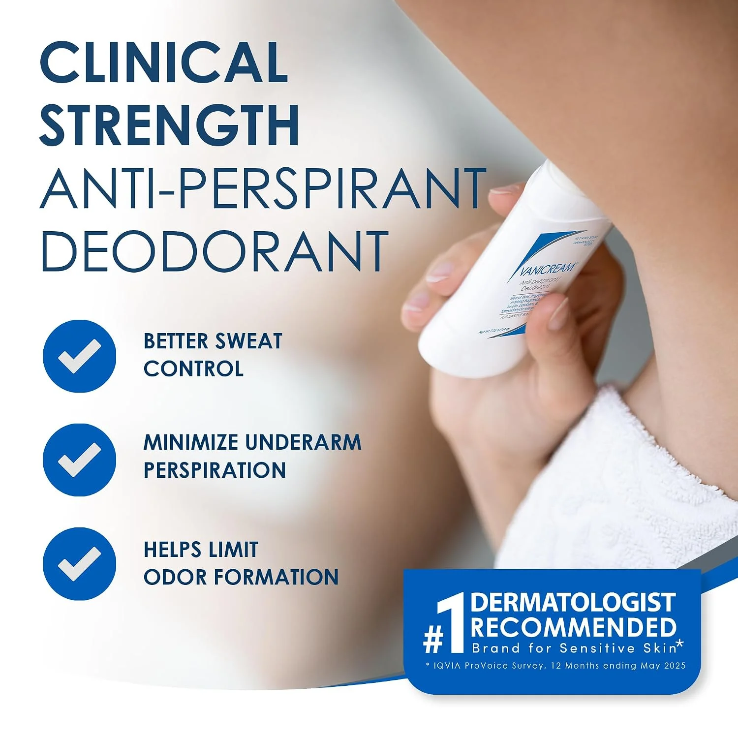 Alternative view of Vanicream Antiperspirant Deodorant Stick, Reduces Underarm Wetness, 2.25 Oz