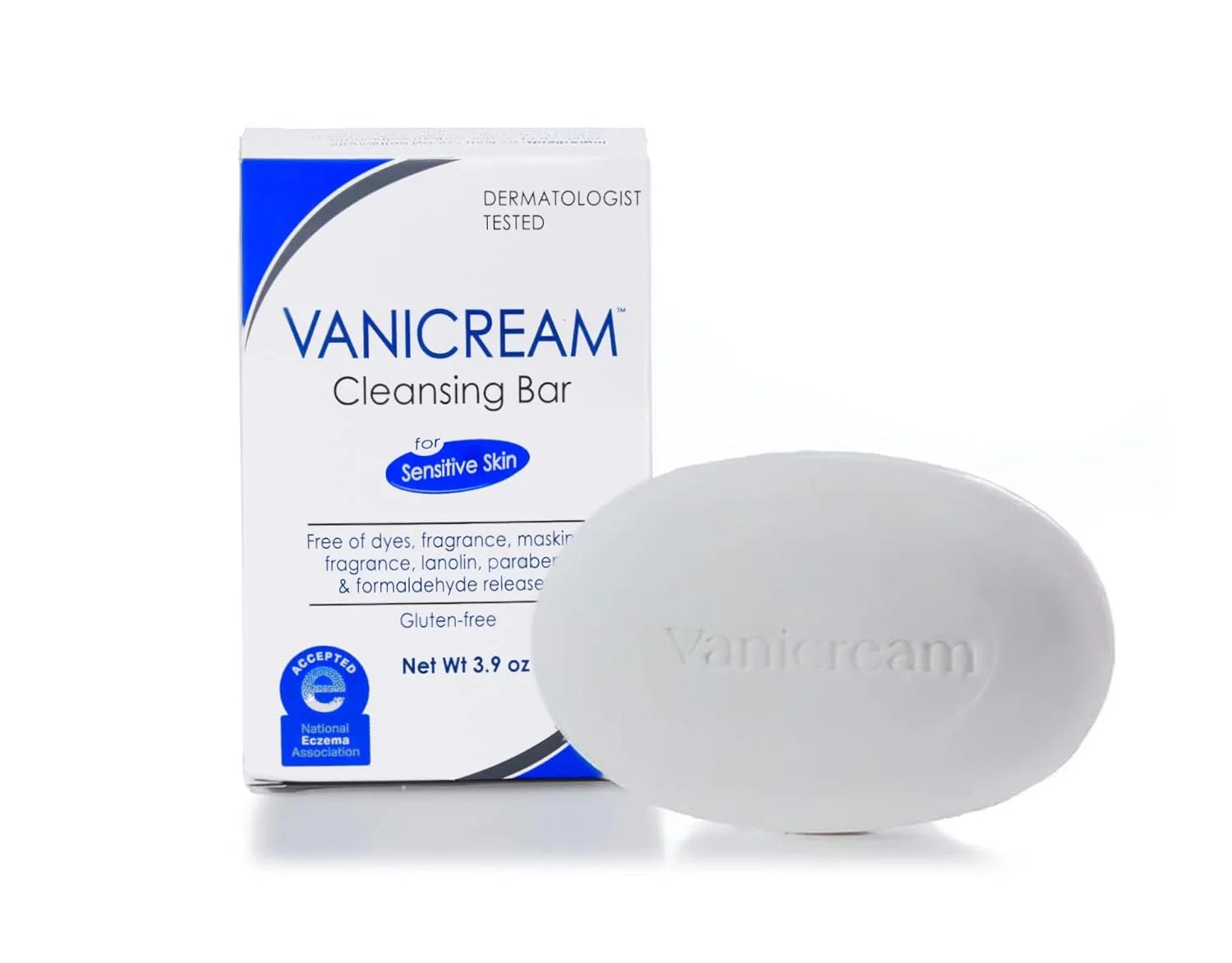 Vanicream Sensitive Skin Care Set, Enhanced Moisturizer with Hyaluronic Acid and Ceramides 12 fl oz plus Cleansing Bar 3.9 oz, Dermatologist Tested Gentle Skin Care Bundle - Image 4