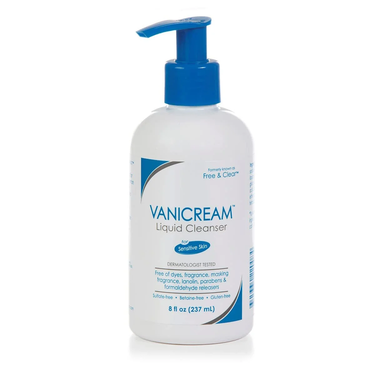 Alternative view of Vanicream Liquid Cleanser - 8 fl oz – Unscented, Gluten-Free Formula for Sensitive Skin & Gentle Facial Cleanser with Pump Dispenser - 8 fl oz