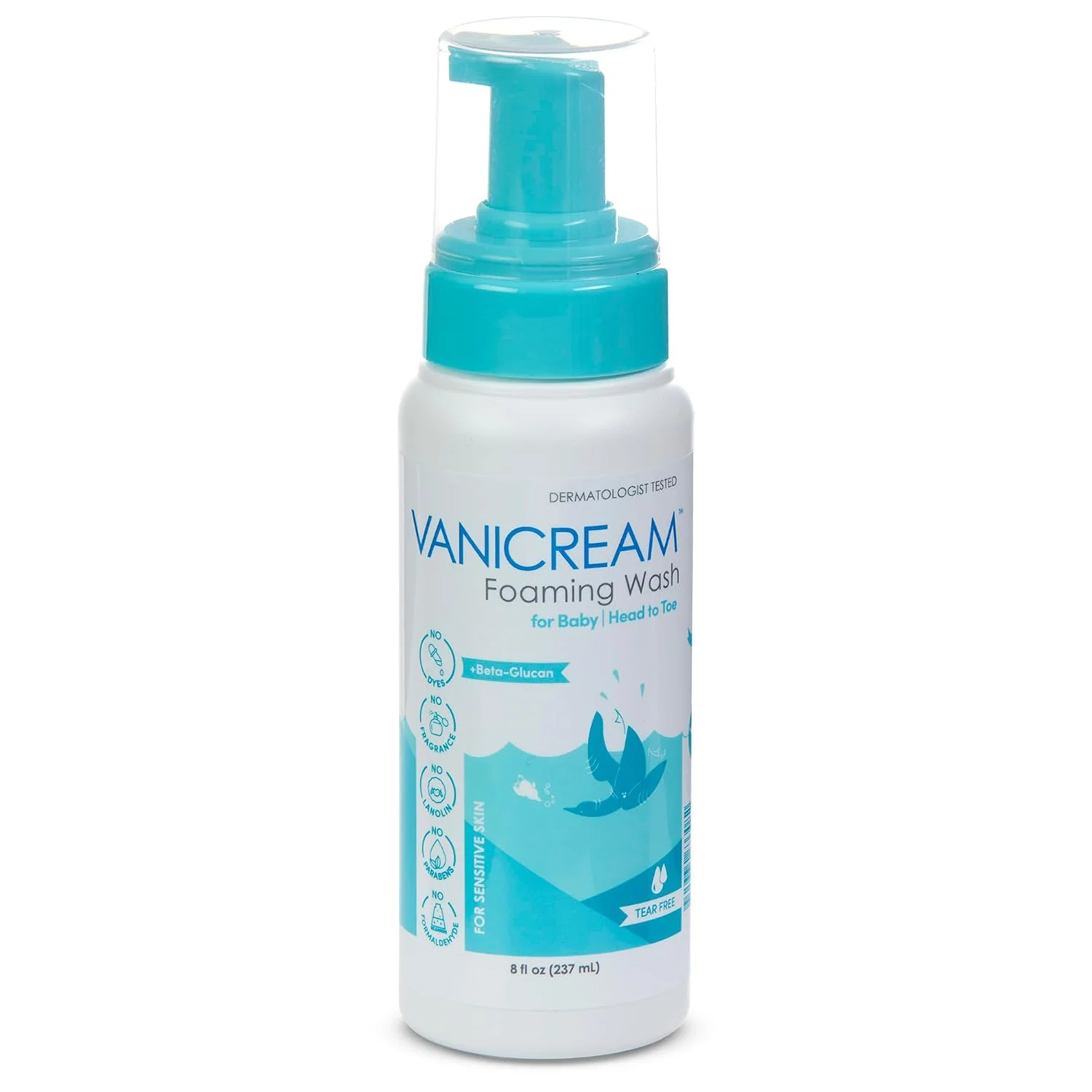Vanicream Foaming Wash for Baby, Gentle Tear-Free Cleanse & Moisture, 8 Oz