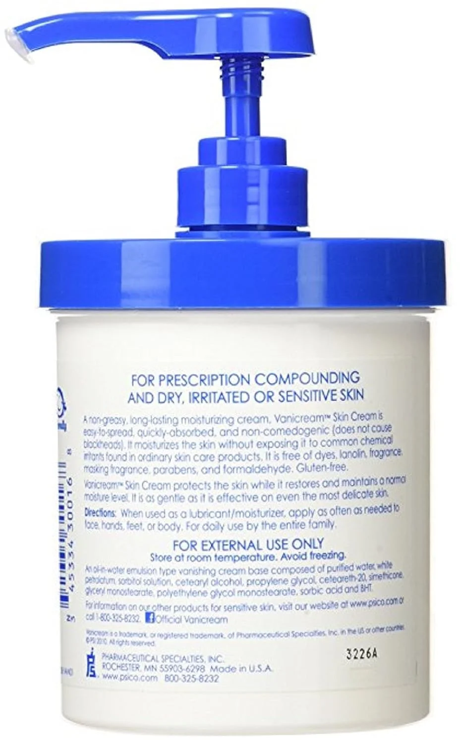 Alternative view of Vanicream Skin Cream With Pump Dispenser 16 oz (Pack of 3)