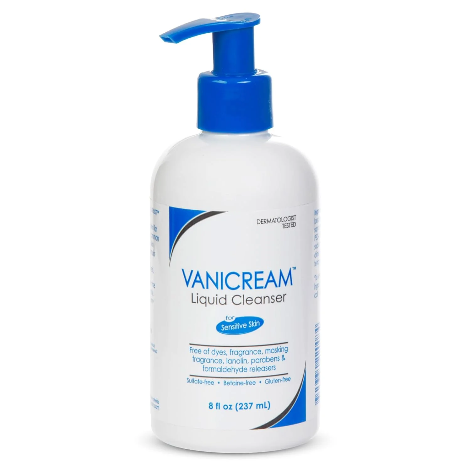 Vanicream Liquid Cleanser, Gentle Non-Drying Body & Face Wash 8 Fl Oz Pump