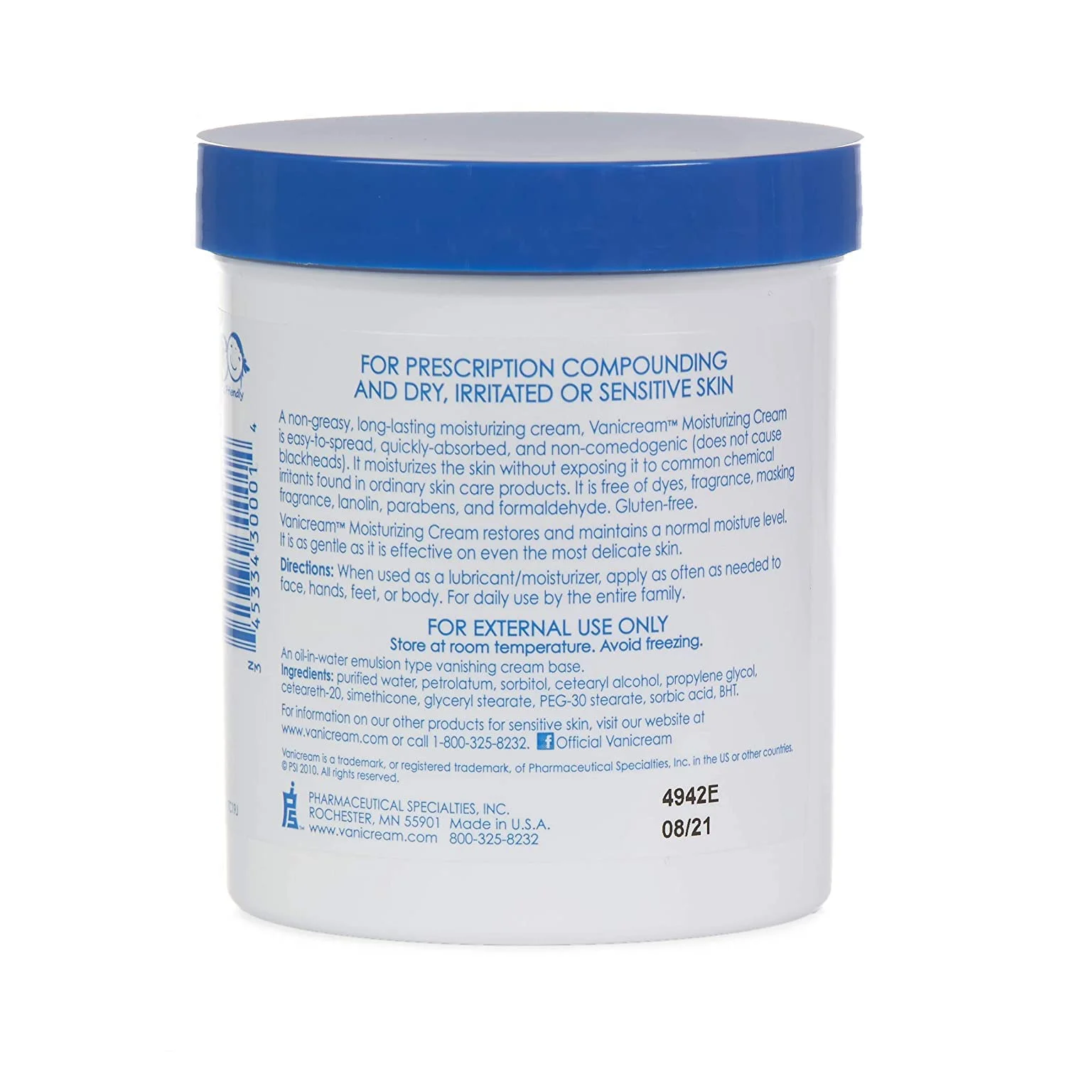 Alternative view of Vanicream Moisturizing Skin Cream for Sensitive Skin 1lb (Pack of 5)