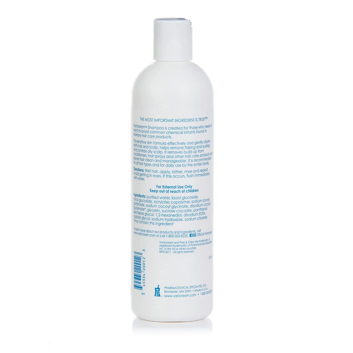 Alternative view of Vanicream Shampoo, Helps Remove Oil, Flaking and Build-Up, 12 Fl Oz